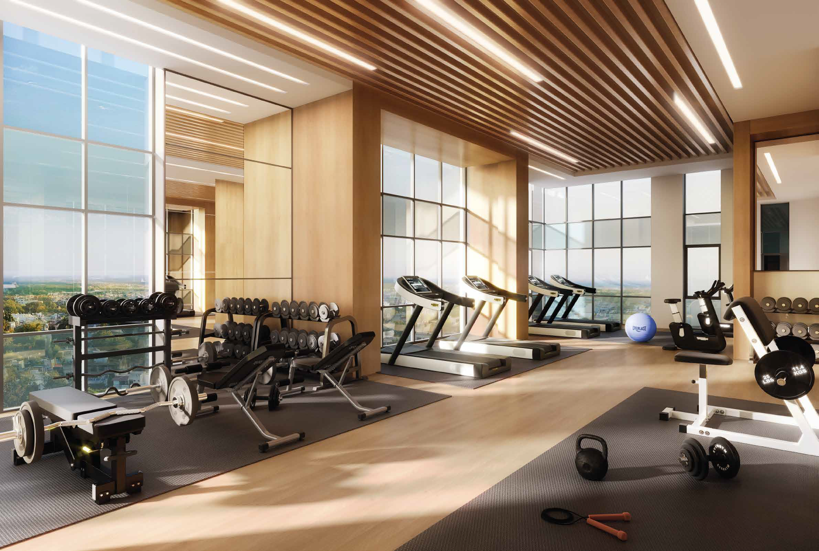 State-of-the-art gym at TVS Cascadia