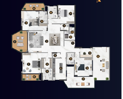 4BHK Majestic floor plan